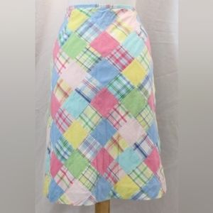 Vintage 1970s Brooks Brothers Quilt Patch Skirt